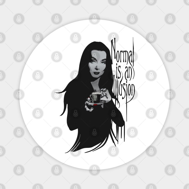 Morticia Addams Magnet by DesignCat